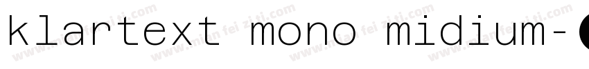 klartext mono midium字体转换